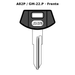 Llave en blanco A82P / GM-22.P - frente