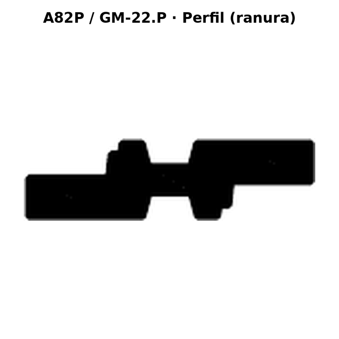 Llave en blanco A82P / GM-22.P - perfil (ranura)