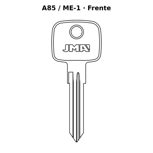 Llave en blanco A85 / ME-1 - frente