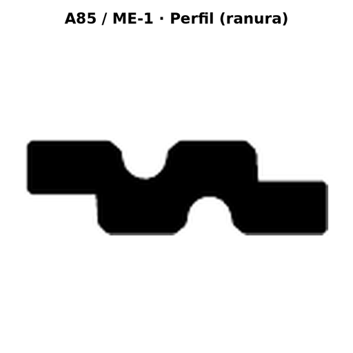 Llave en blanco A85 / ME-1 - perfil (ranura)