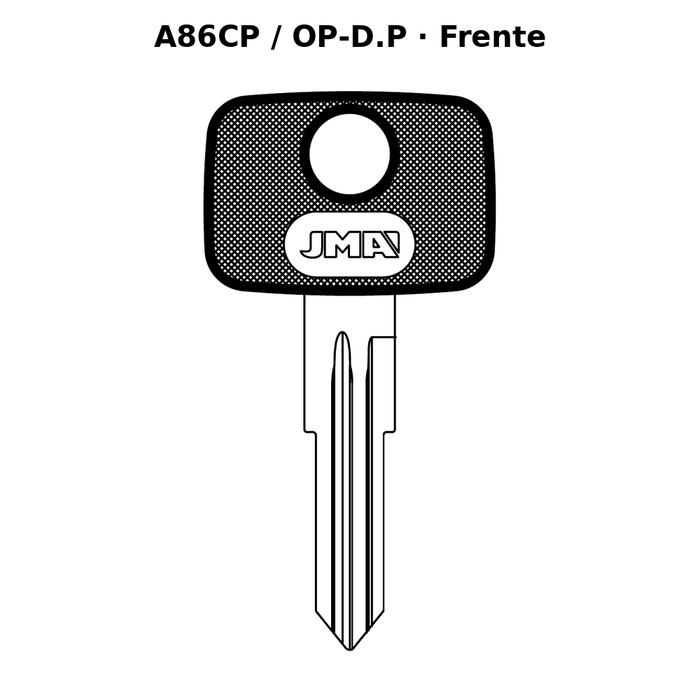 Llave en blanco A86CP / OP-D.P - frente