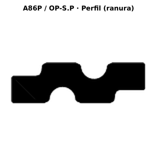 Llave en blanco A86P / OP-S.P - perfil (ranura)