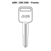 Llave en blanco A88 / GM-29D - frente