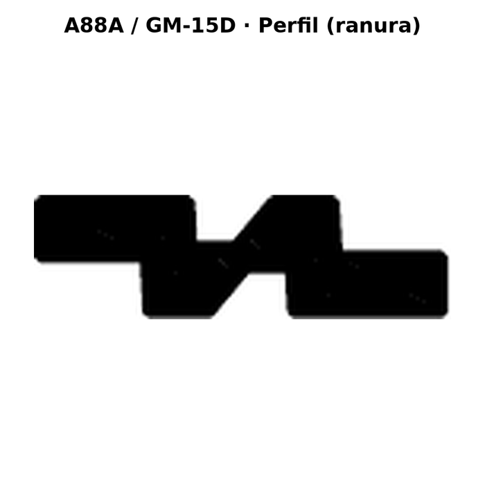 Llave en blanco A88A / GM-15D - perfil (ranura)