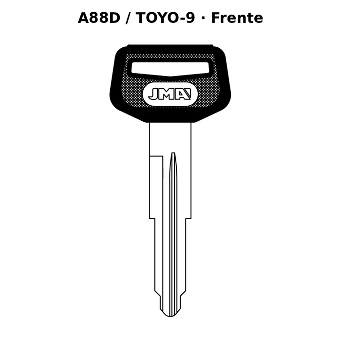 Llave en blanco A88D / TOYO-9 - frente