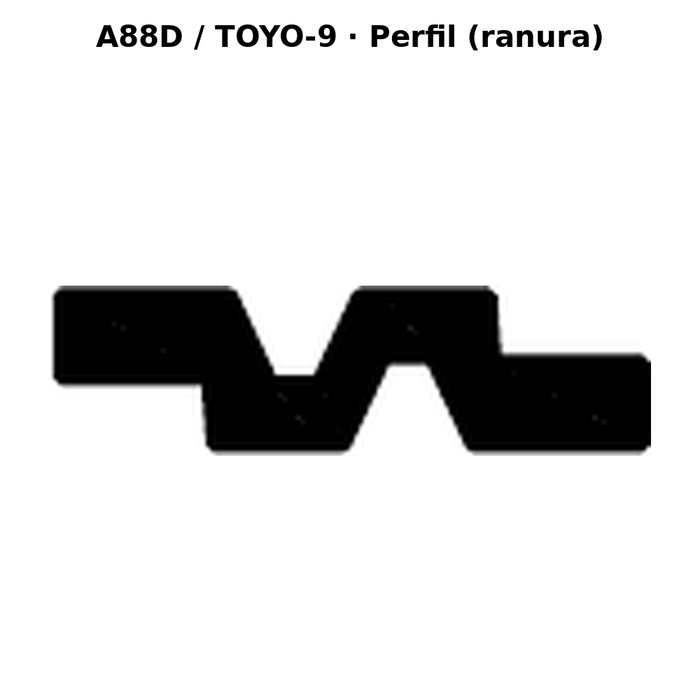 Llave en blanco A88D / TOYO-9 - perfil (ranura)