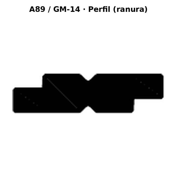 Llave en blanco A89 / GM-14 - perfil (ranura)