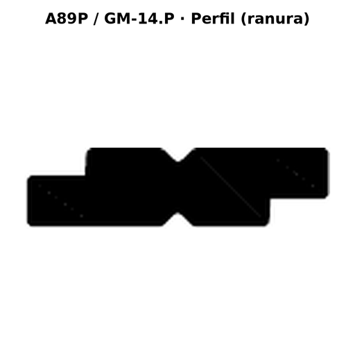 Llave en blanco A89P / GM-14.P - perfil (ranura)