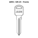 Llave en blanco A89S / GM-25 - frente