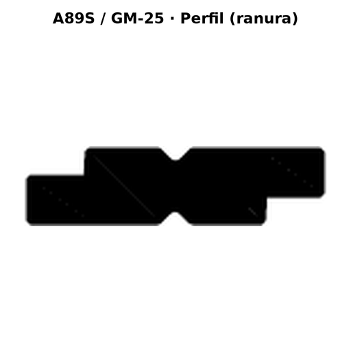 Llave en blanco A89S / GM-25 - perfil (ranura)