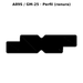 Llave en blanco A89S / GM-25 - perfil (ranura)