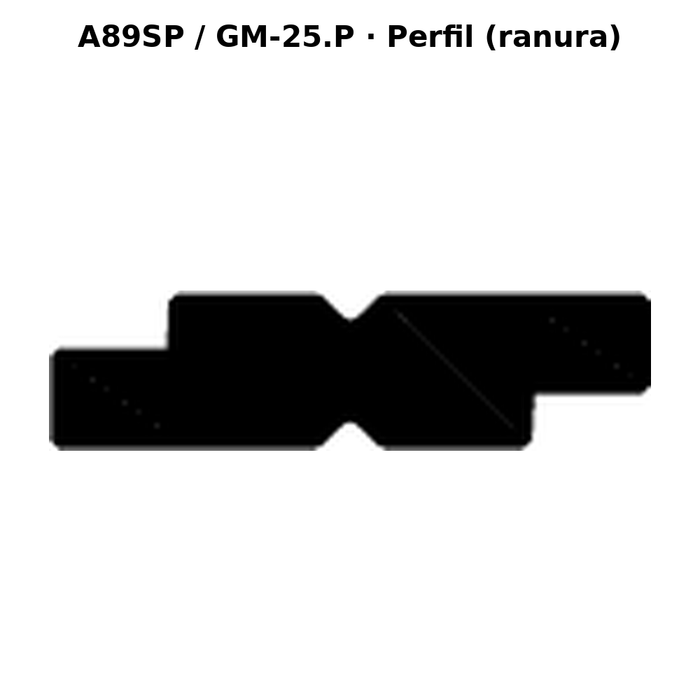 Llave en blanco A89SP / GM-25.P - perfil (ranura)