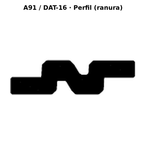 Llave en blanco A91 / DAT-16 - perfil (ranura)