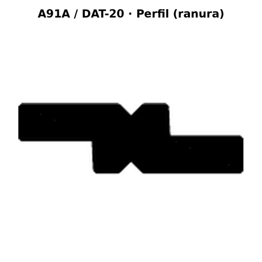 Llave en blanco A91A / DAT-20 - perfil (ranura)
