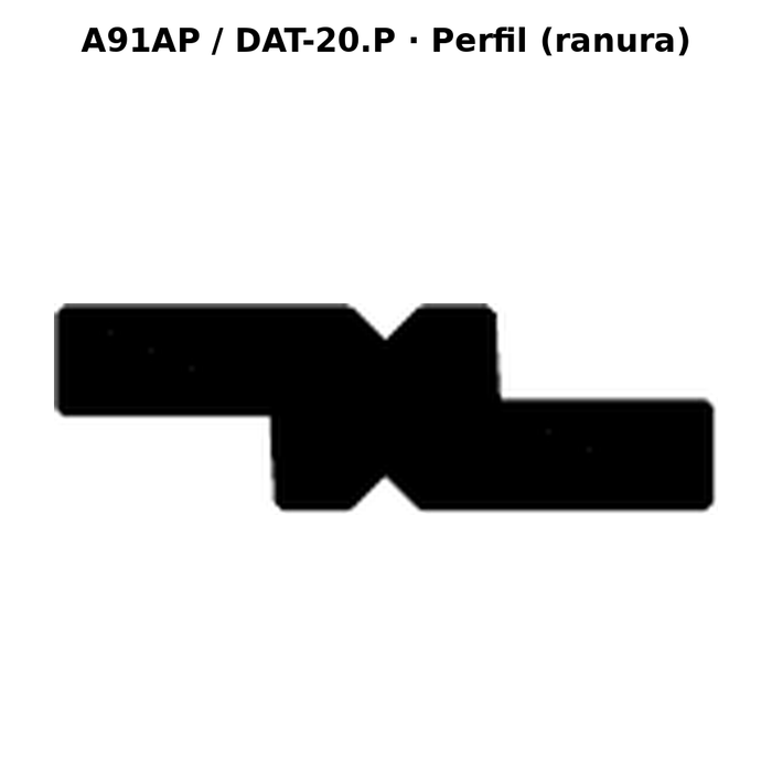 Llave en blanco A91AP / DAT-20.P - perfil (ranura)