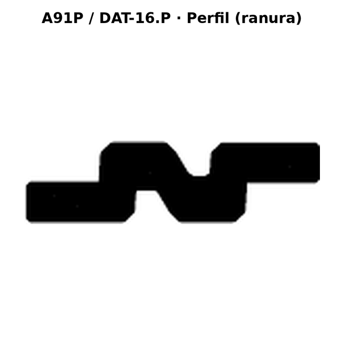 Llave en blanco A91P / DAT-16.P - perfil (ranura)