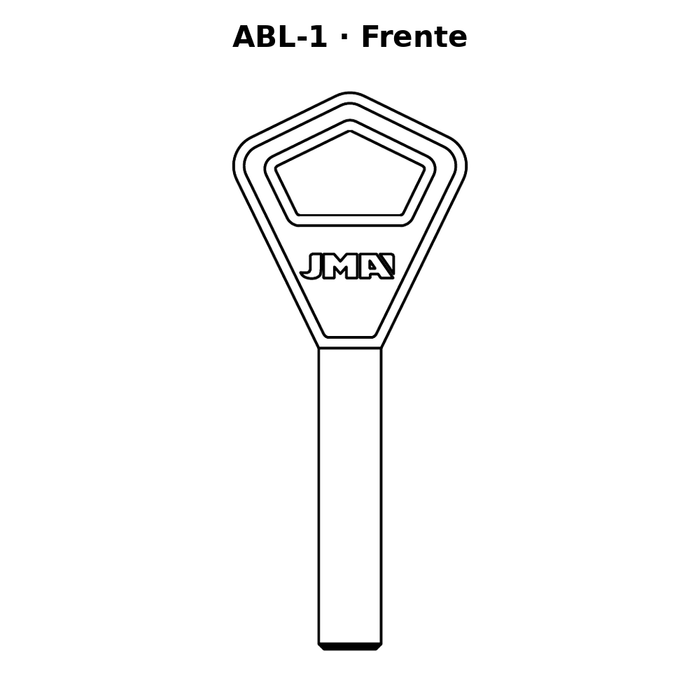 Llave en blanco ABL-1 - frente