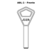 Llave en blanco ABL-1 - frente
