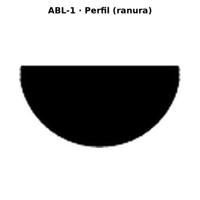 Llave en blanco ABL-1 - perfil (ranura)