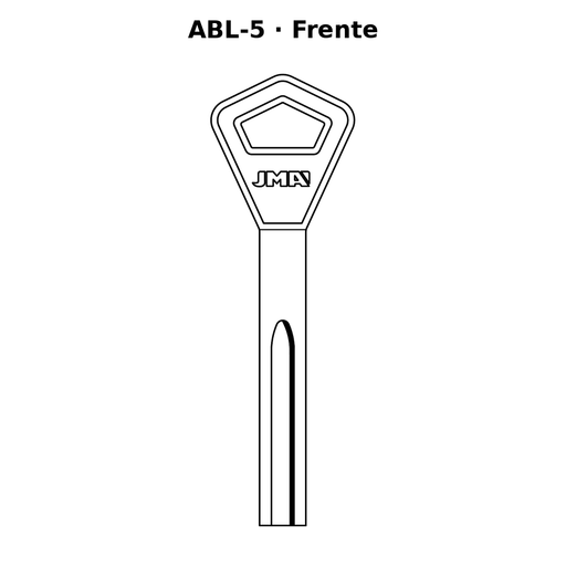 Llave en blanco ABL-5 - frente