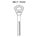 Llave en blanco ABL-5 - frente