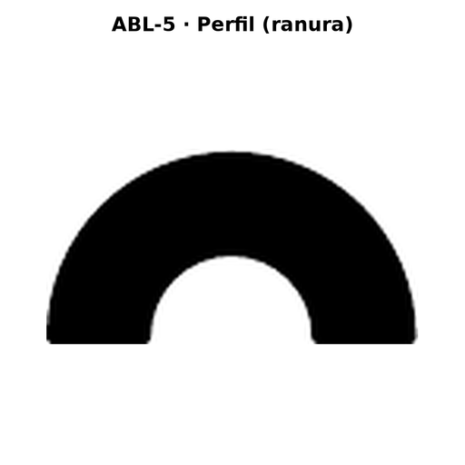 Llave en blanco ABL-5 - perfil (ranura)