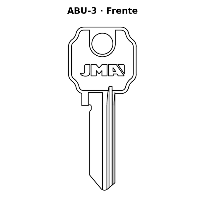 Llave en blanco ABU-3 - frente