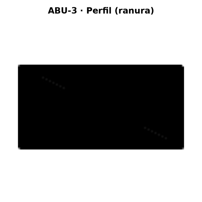 Llave en blanco ABU-3 - perfil (ranura)