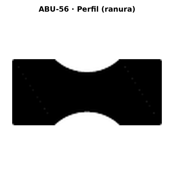Llave en blanco ABU-56 - perfil (ranura)
