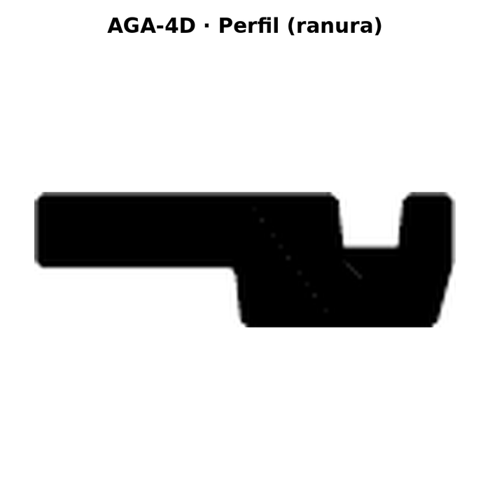 Llave en blanco AGA-4D - perfil (ranura)