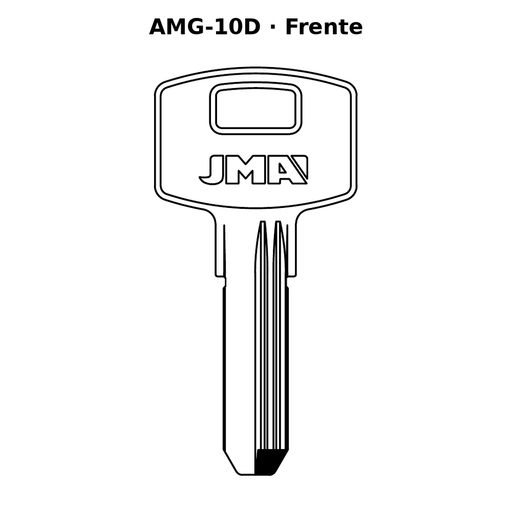 Llave en blanco AMG-10D - frente