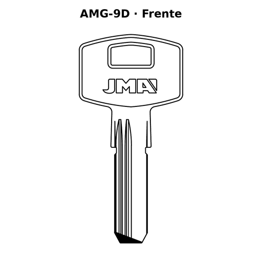Llave en blanco AMG-9D - frente