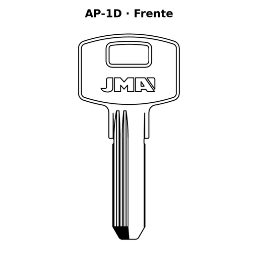 Llave en blanco AP-1D - frente