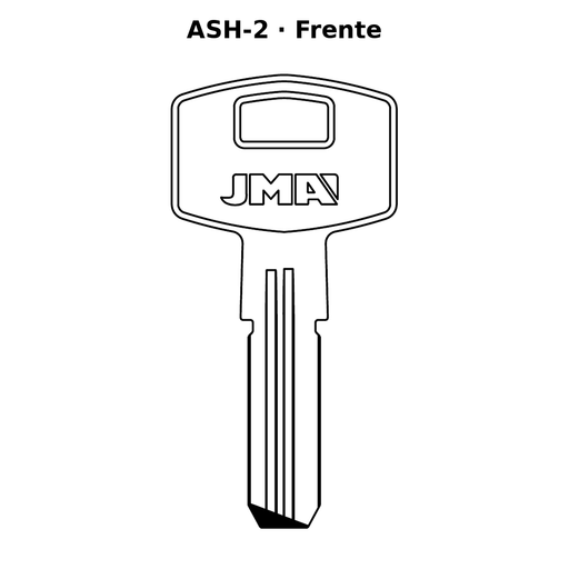 Llave en blanco ASH-2 - frente
