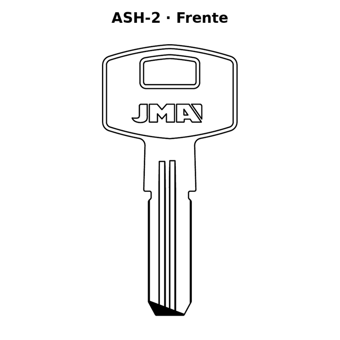 Llave en blanco ASH-2 - frente