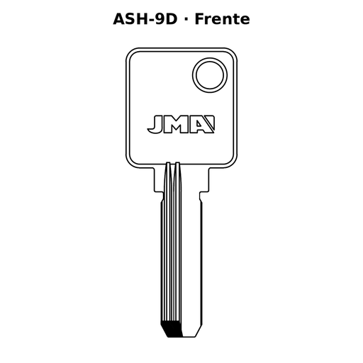 Llave en blanco ASH-9D - frente
