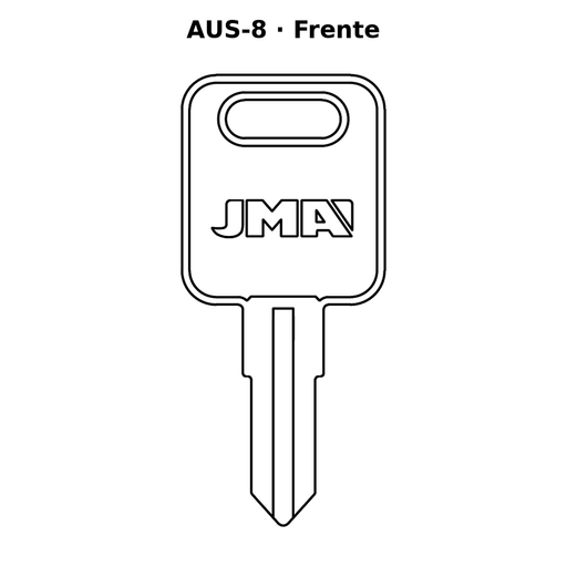 Llave en blanco AUS-8 - frente