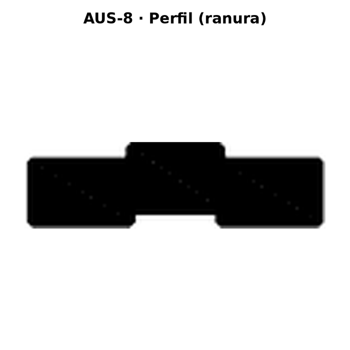 Llave en blanco AUS-8 - perfil (ranura)