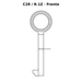 Llave en blanco C28 / R-1Z - frente