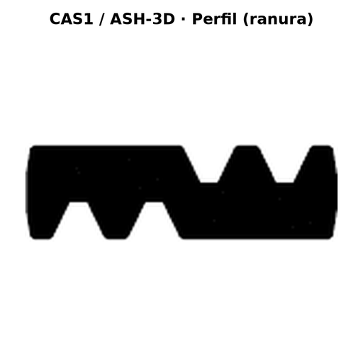Llave en blanco CAS1 / ASH-3D - perfil (ranura)