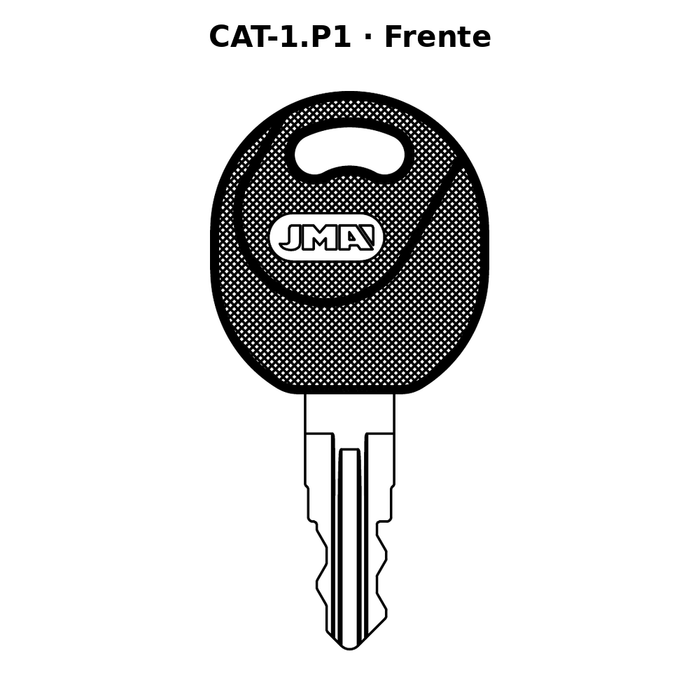 Llave en blanco CAT-1.P1 - frente