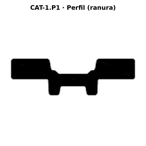 Llave en blanco CAT-1.P1 - perfil (ranura)