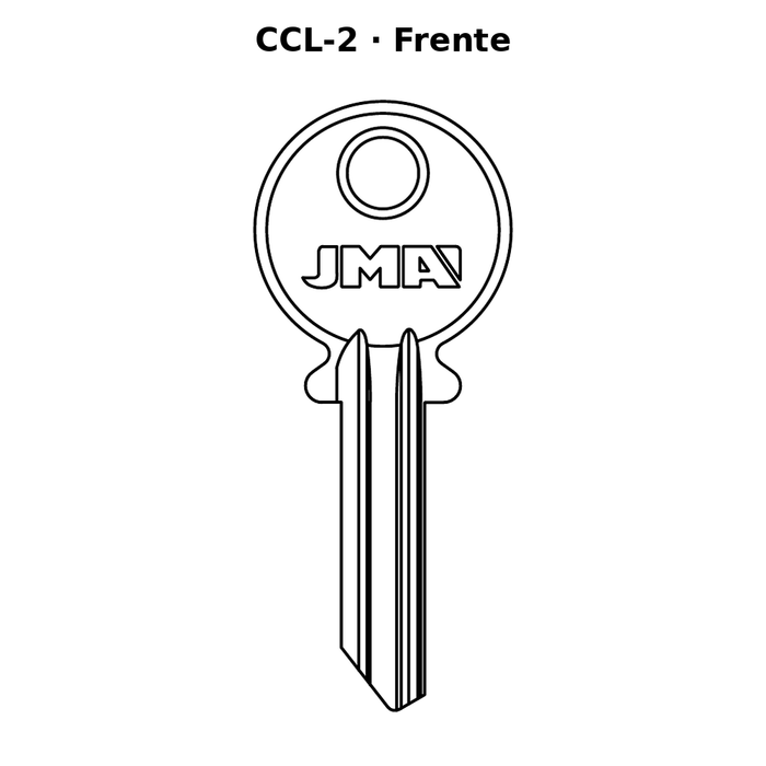 Llave en blanco CCL-2 - frente
