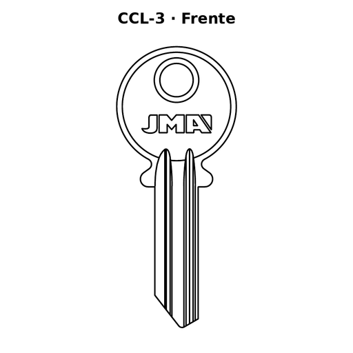 Llave en blanco CCL-3 - frente