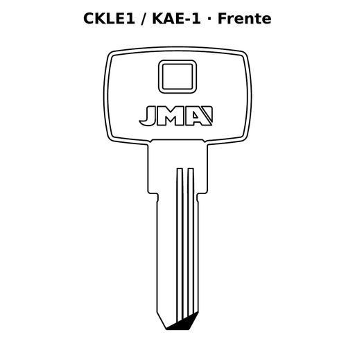 Llave en blanco CKLE1 / KAE-1 - frente