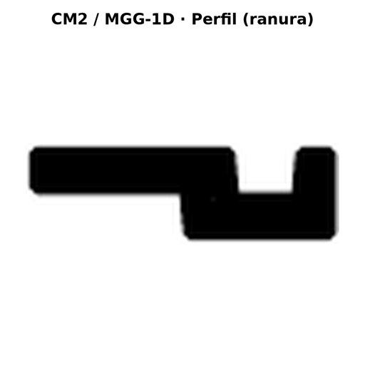 Llave en blanco CM2 / MGG-1D - perfil (ranura)
