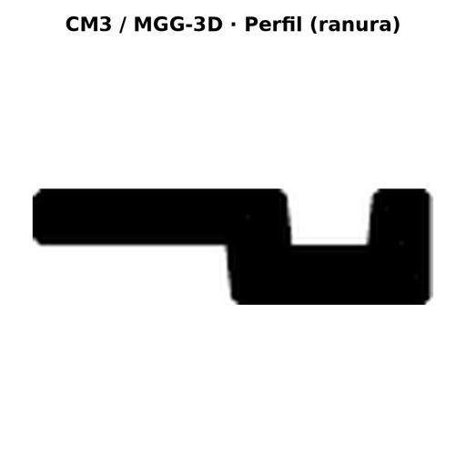 Llave en blanco CM3 / MGG-3D - perfil (ranura)