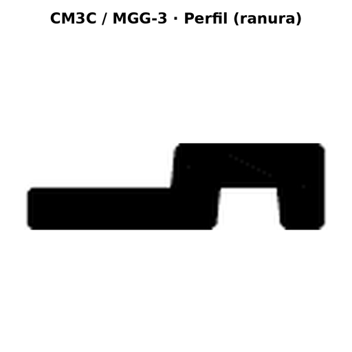 Llave en blanco CM3C / MGG-3 - perfil (ranura)