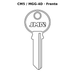 Llave en blanco CM5 / MGG-4D - frente