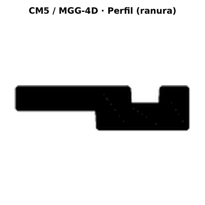 Llave en blanco CM5 / MGG-4D - perfil (ranura)